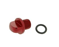 oil filler screw / oil screw plug aluminium red for...