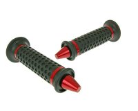handlebar rubber grip set cone shaped red