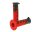 handlebar rubber grip set - red, black
