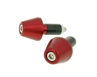 handlebar vibration dampers / bar ends short 13.5mm - red