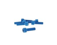 hexagon socket screw set - anodized aluminum blue - 6 pcs...
