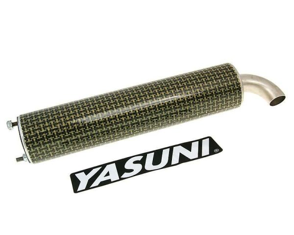 Endschalldämpfer Yasuni Scooter gelb Carbon = YA-SIL034KSRS