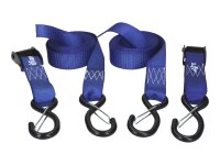 tie down straps 25mm x 3.0m with safety hooks - 2 pieces...
