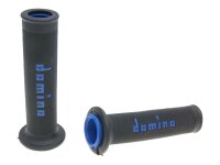 handlebar grip set Domino A010 on-road black / blue open...