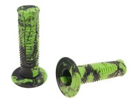 handlebar grip set Domino A260 off-road snake black / green