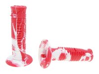 handlebar grip set Domino A260 off-road snake red / white