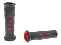 handlebar grip set Domino A250 on-road black / red open...