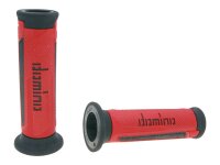 handlebar grip set Domino A350 on-road red / black open...
