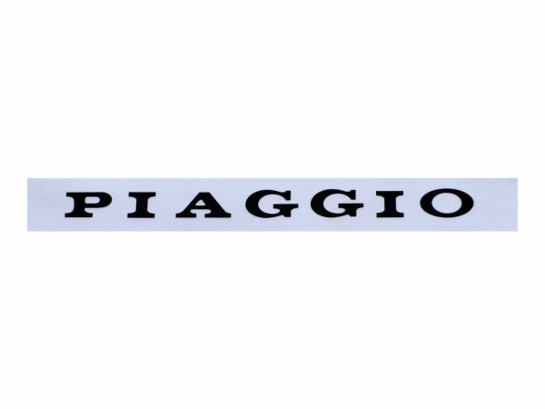 Aufkleber / Schriftzug Piaggio Sitzbank hinten unten für Vespa Classic P80-150, PX80-200, T5