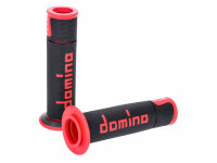 handlebar grip set Domino A450 on-road racing black / red...