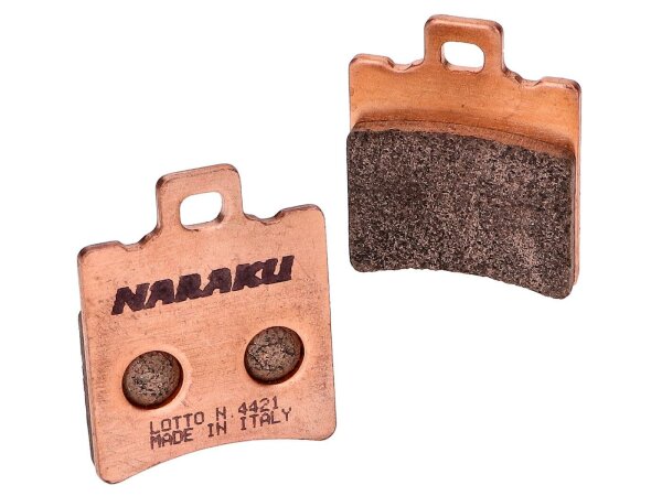 brake pads Naraku sintered for Aprilia, Malaguti, MBK, Piaggio, Yamaha