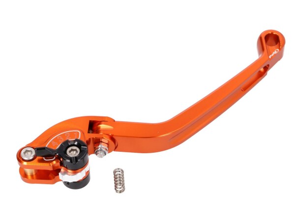 front brake lever Puig 2.0 adjustable, folding - orange black