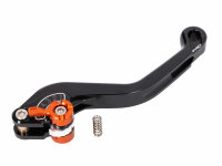 front brake lever Puig 2.0 adjustable, short - black orange