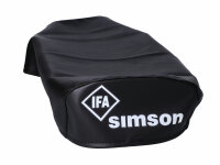 seat cover black w/ logo for Simson S50, S51, Schwalbe...