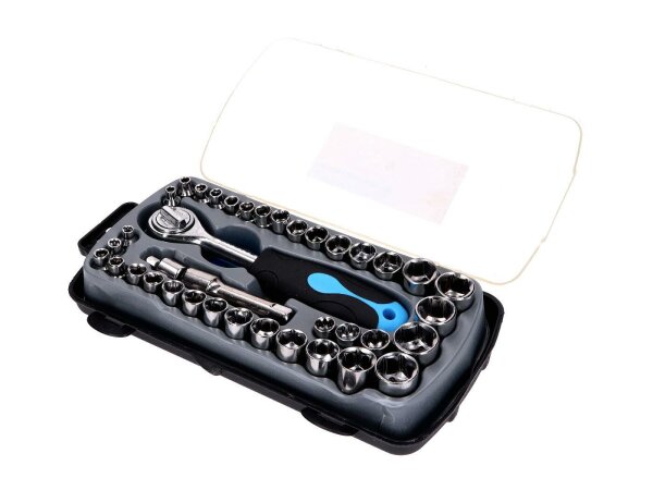wrench socket set 39-piece metric and AF sizes