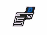 Schriftzug S50 B Folie / Aufkleber blau für Simson S50