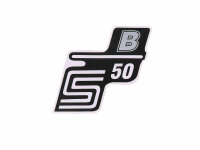 logo foil / sticker S50 B silver for Simson S50