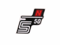 logo foil / sticker S50 N red for Simson S50