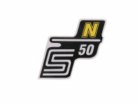 Schriftzug S50 N Folie / Aufkleber gelb für Simson S50