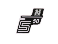 logo foil / sticker S50 N white for Simson S50