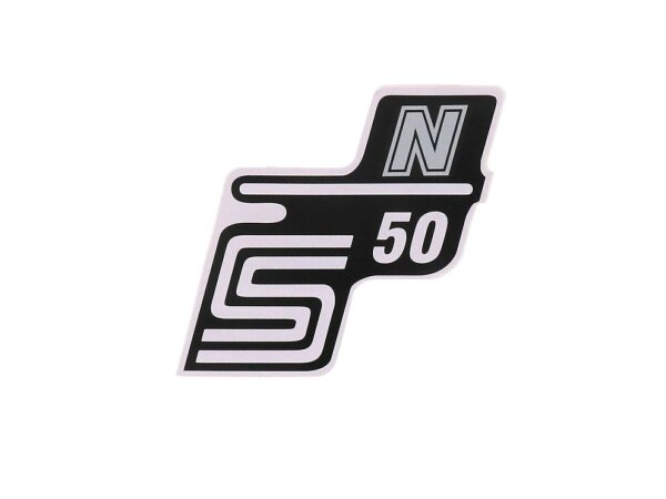 Schriftzug S50 N Folie / Aufkleber silber für Simson S50
