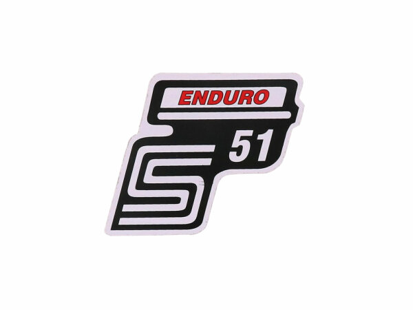 Schriftzug S51 Enduro Folie / Aufkleber rot für Simson S51