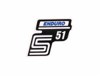logo foil / sticker S51 Enduro blue for Simson S51