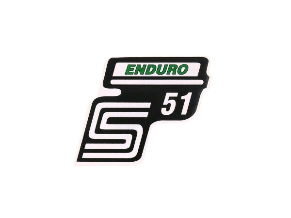 Schriftzug S51 Enduro Folie / Aufkleber grün für Simson S51