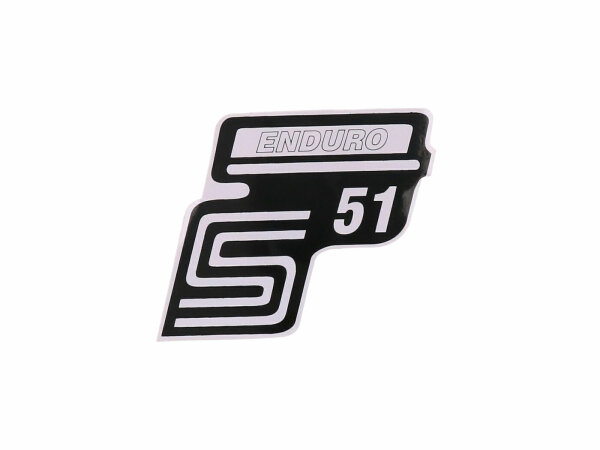 Schriftzug S51 Enduro Folie / Aufkleber weiß für Simson S51