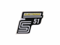 logo foil / sticker S51 Elektronik yellow for Simson S51