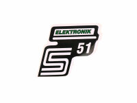 logo foil / sticker S51 Elektronik green for Simson S51