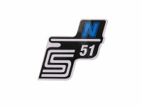 Schriftzug S51 N Folie / Aufkleber blau für Simson S51