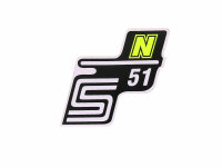 logo foil / sticker S51 N neon yellow for Simson S51