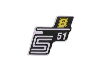 Schriftzug S51 B Folie / Aufkleber gelb für Simson S51