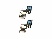 logo foil / sticker S51 N black-light-blue 2 pieces for...