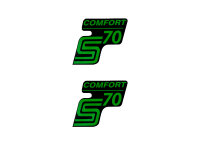 logo foil / sticker S70 Comfort black-green 2 pieces for...