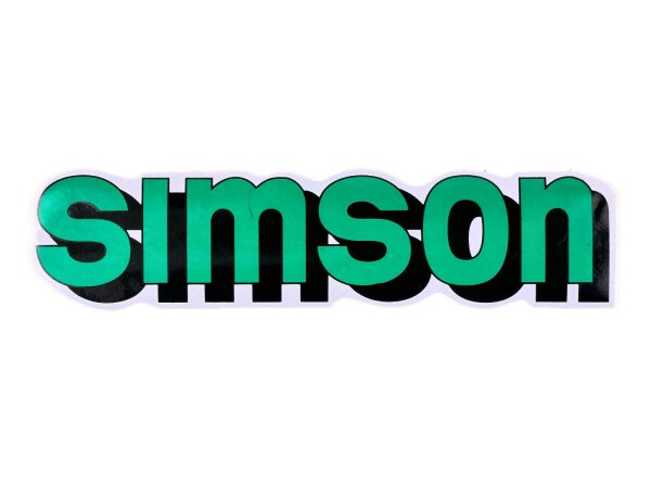 Schriftzug Folie / Aufkleber Tank grün, schwarz für Simson S51