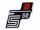 logo foil / sticker S50 B red for Simson S50