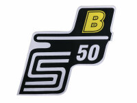 Schriftzug S50 B Folie / Aufkleber gelb für Simson S50