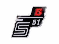 Schriftzug S51 B Folie / Aufkleber rot für Simson S51