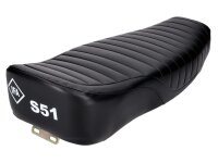 seat Enduro two-seat pleated black w/ IFA S51 logo for...