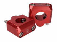 handlebar clamp set Doppler 22mm to 28.6mm red