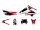 Dekor / Sticker Kit schwarz-weiß-rot glänzend für Derbi Senda DRD 11-17