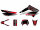Dekor / Sticker Kit schwarz-rot-grau glänzend für Gilera RCR 11-17