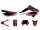 Dekor / Sticker Kit schwarz-rot-grau glänzend für Gilera SMT 11-17