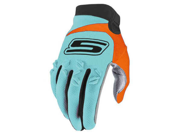 Handschuhe MX S-Line homologiert, blau / orange - Größe S