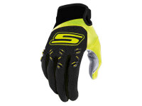 Handschuhe MX S-Line homologiert, schwarz / fluo-gelb -...