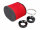 Luftfilter Malossi Red Filter E15 oval 60mm gerade mit Gewinde, rot-schwarz