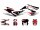 Dekor / Sticker Kit schwarz-weiß-rot matt für Gilera RCR 50 2018-