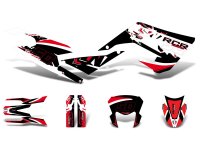 decal set black-white-red glossy for Gilera RCR 50 2018-